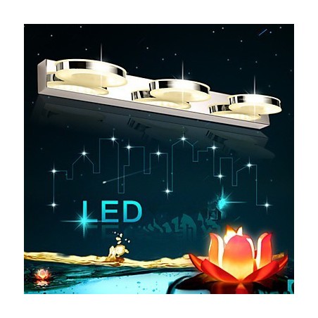 Applique da bagno LED moderna in metallo bianco 57 cm