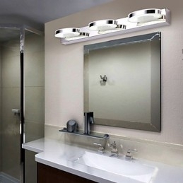 Applique da bagno LED moderna in metallo bianco 57 cm