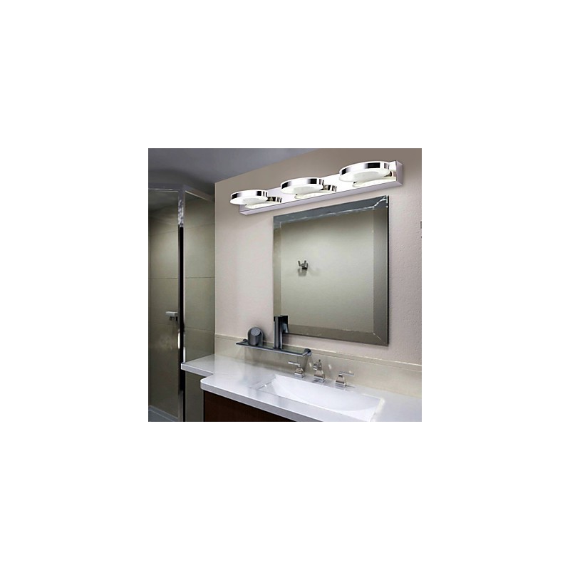 Applique da bagno LED moderna in metallo bianco 57 cm
