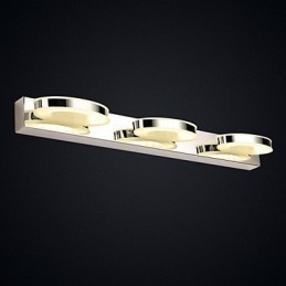 Applique da bagno LED moderna in metallo bianco 57 cm
