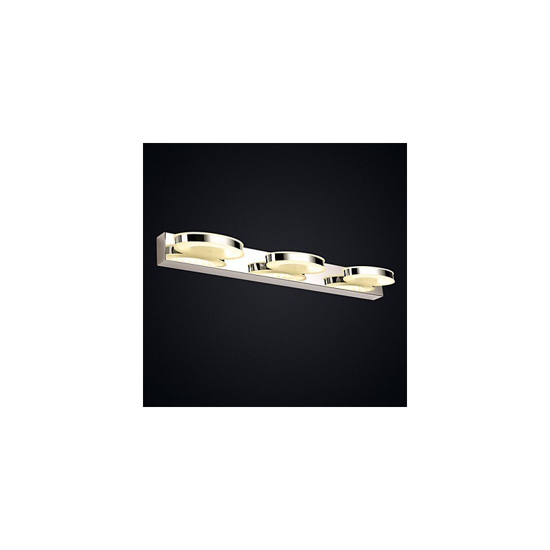 Applique da bagno LED moderna in metallo bianco 57 cm