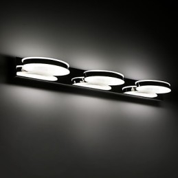 Applique da bagno LED moderna in metallo bianco 57 cm