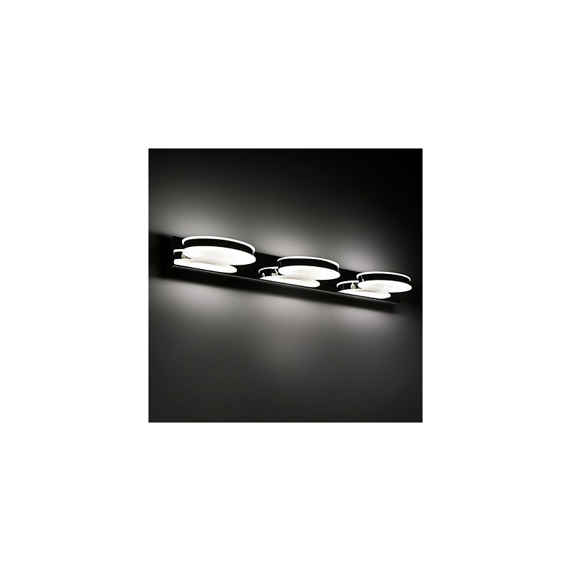 Applique da bagno LED moderna in metallo bianco 57 cm