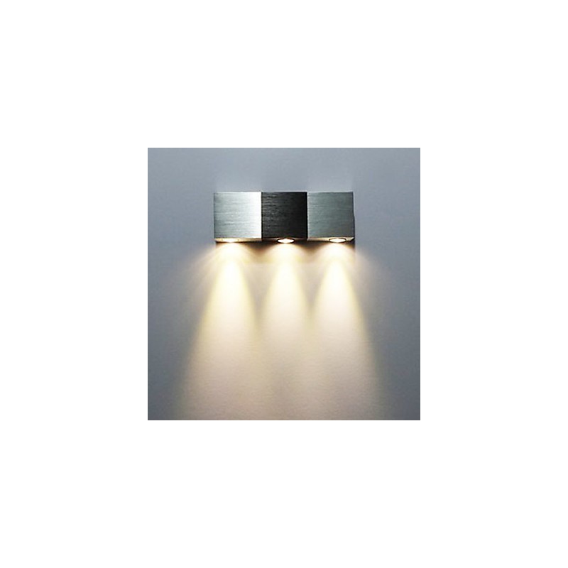 Applique da parete LED moderna rettangolare in alluminio, luce diffusa