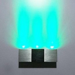 Applique da parete LED moderna rettangolare in alluminio, luce diffusa