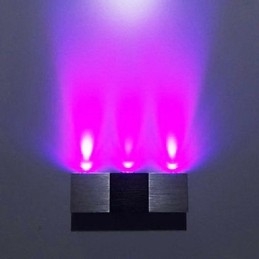 Applique da parete LED moderna rettangolare in alluminio, luce diffusa
