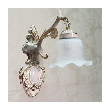 Applique da parete per bagno tradizionale classica in metallo e acrilico