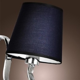Applique da parete classica in cristallo, cromo, 2 lampadine E26/E27