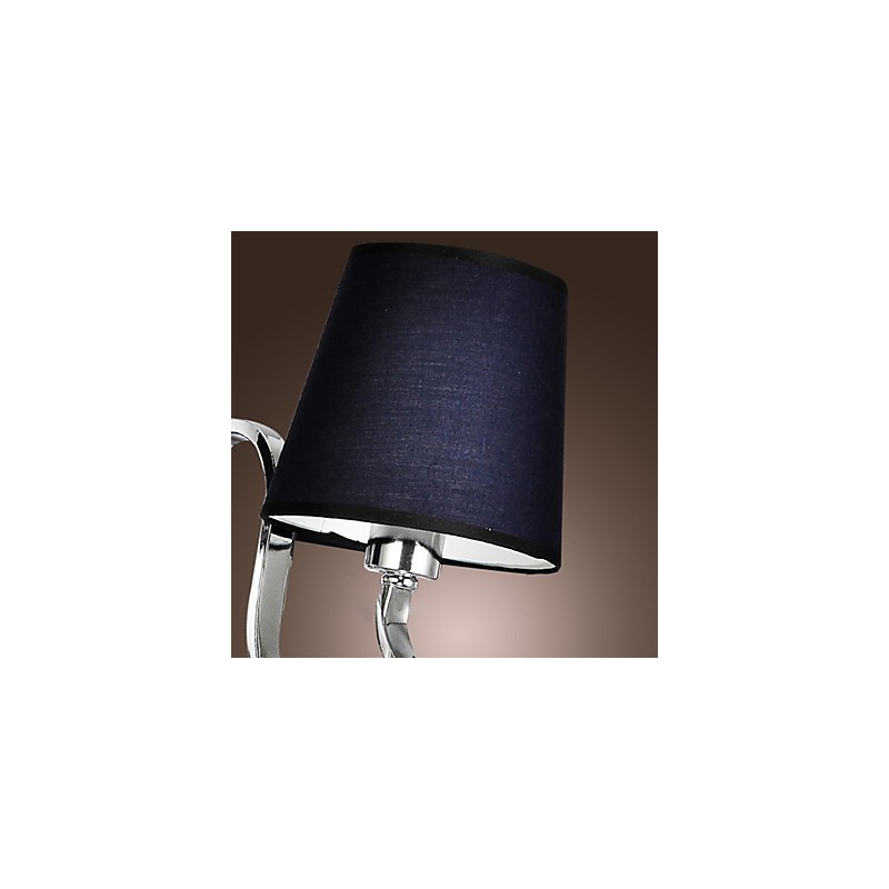Applique da parete classica in cristallo, cromo, 2 lampadine E26/E27