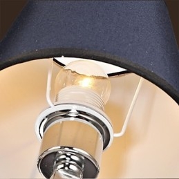 Applique da parete classica in cristallo, cromo, 2 lampadine E26/E27