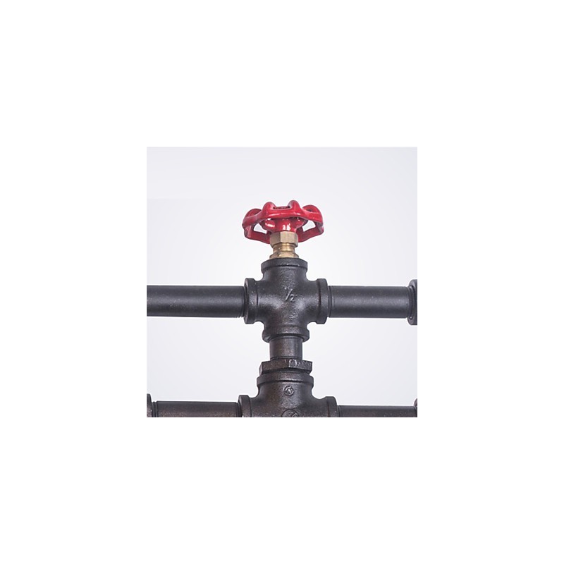 Applique da parete industriale vintage in ottone antico con schermo trasparente FJ DB2 014A0