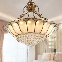 Plafoniera a montaggio a filo LED in ottone stile rustico classico 60 cm