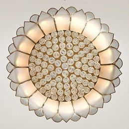 Plafoniera a montaggio a filo LED in ottone stile rustico classico 60 cm