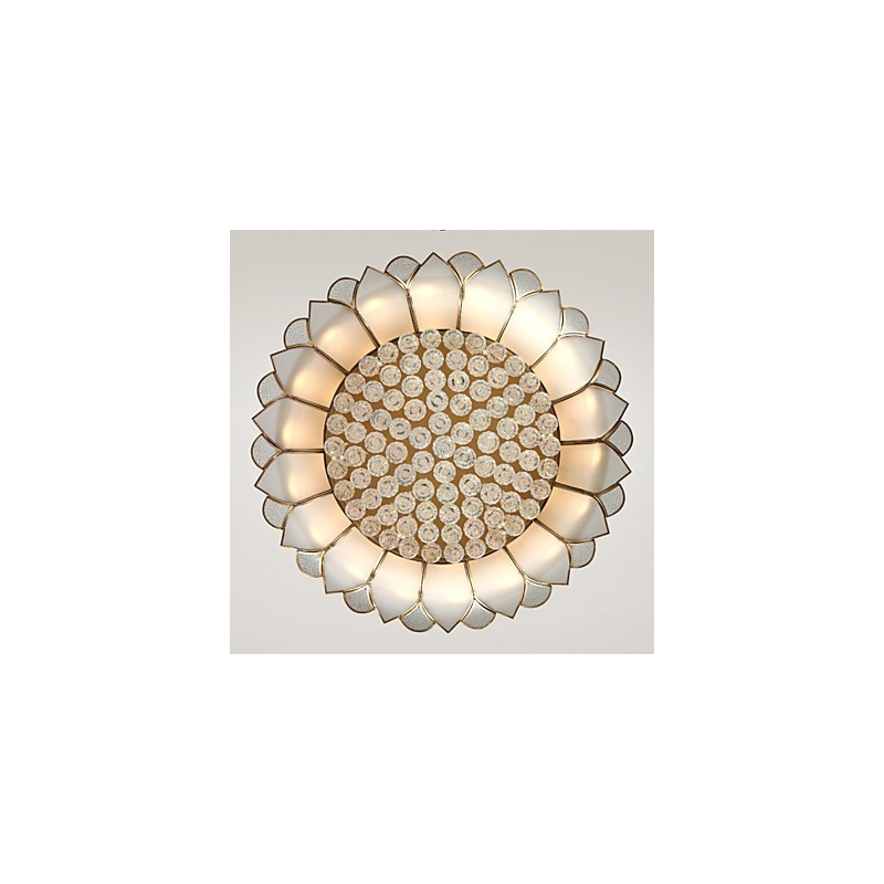 Plafoniera a montaggio a filo LED in ottone stile rustico classico 60 cm