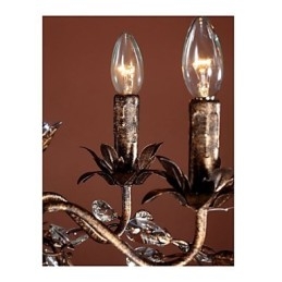Lampadario a filo in ottone antico stile candela con cristalli