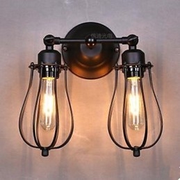 Applique da parete Township Double Grapefruit LED nero