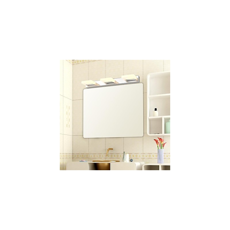 Applique da bagno moderna contemporanea LED integrato metallo acrilico 55 cm