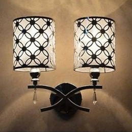 Applique da parete LED moderna Two cromata bianca E26/E27