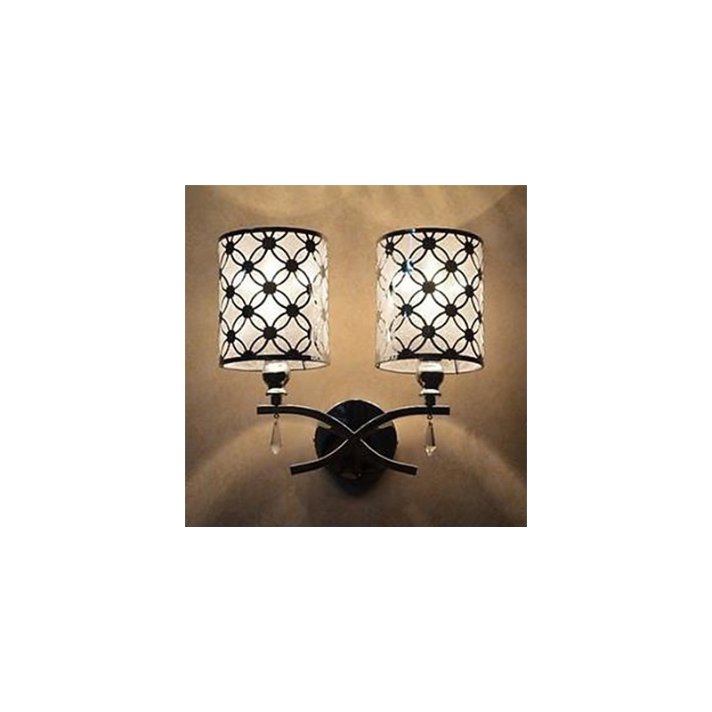 Applique da parete LED moderna Two cromata bianca E26/E27