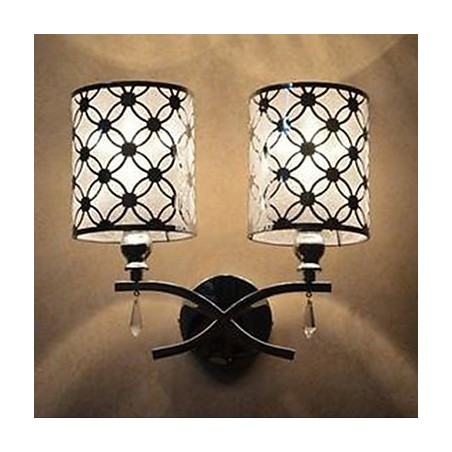 Applique da parete LED moderna Two cromata bianca E26/E27