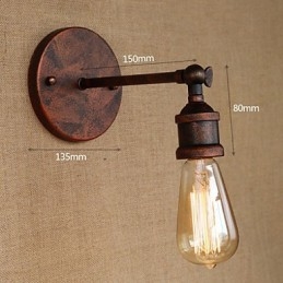 Applique da parete rustica in ferro multicolore per bar, caffè, ristorante e corridoio