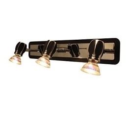 Applique da bagno moderna nera a 3 luci GU10 LED