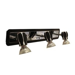 Applique da bagno moderna nera a 3 luci GU10 LED