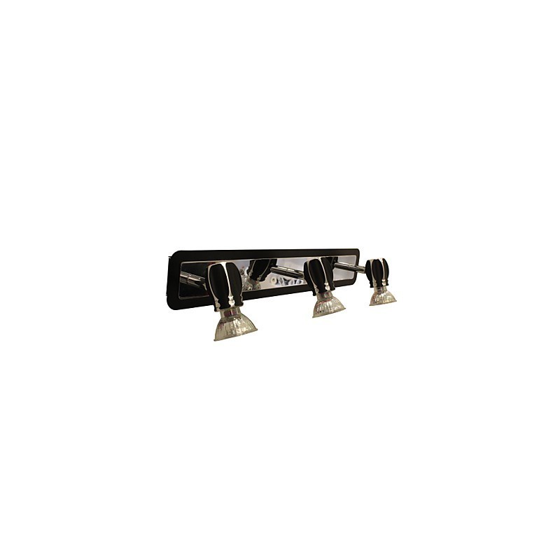 Applique da bagno moderna nera a 3 luci GU10 LED