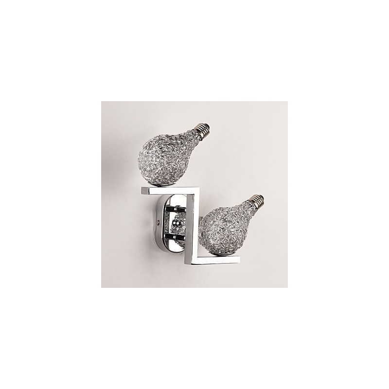 Applique da parete in metallo Mini Style moderna contemporanea cromata LED G4 2 lampadine