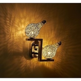 Applique da parete in metallo Mini Style moderna contemporanea cromata LED G4 2 lampadine