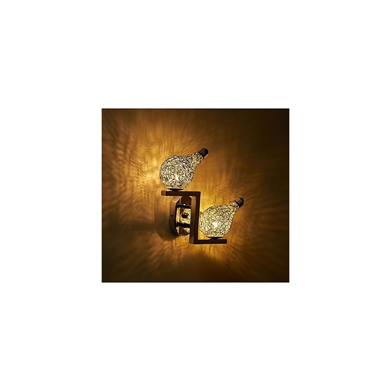 Applique da parete in metallo Mini Style moderna contemporanea cromata LED G4 2 lampadine