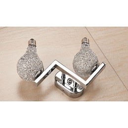 Applique da parete in metallo Mini Style moderna contemporanea cromata LED G4 2 lampadine
