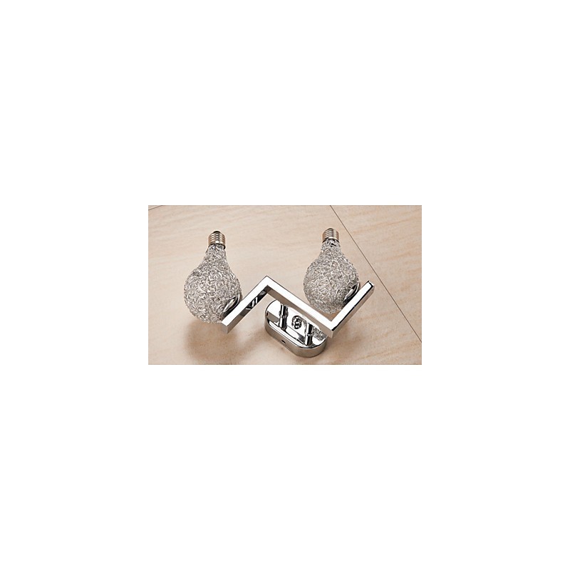 Applique da parete in metallo Mini Style moderna contemporanea cromata LED G4 2 lampadine
