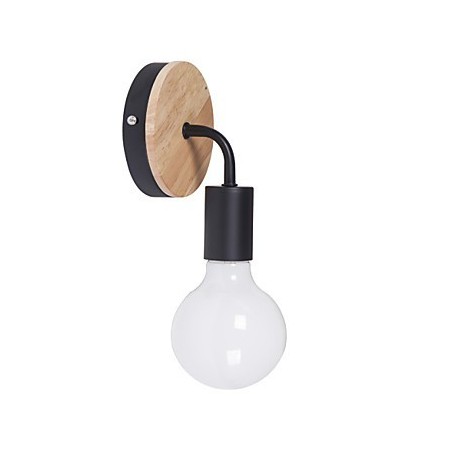 Applique da parete per interni Edison in ferro, 110V/220V, nero/bianco