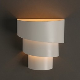 Applique da parete a conchiglia in ferro battuto, stile torcia, da testata letto