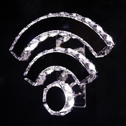 Applique da parete LED WiFi in cristallo moderno contemporaneo per letto soggiorno hotel metallo