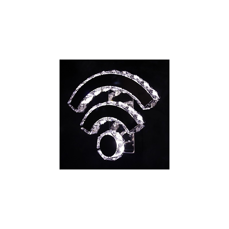 Applique da parete LED WiFi in cristallo moderno contemporaneo per letto soggiorno hotel metallo