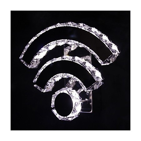 Applique da parete LED WiFi in cristallo moderno contemporaneo per letto soggiorno hotel metallo