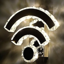Applique da parete LED WiFi in cristallo moderno contemporaneo per letto soggiorno hotel metallo