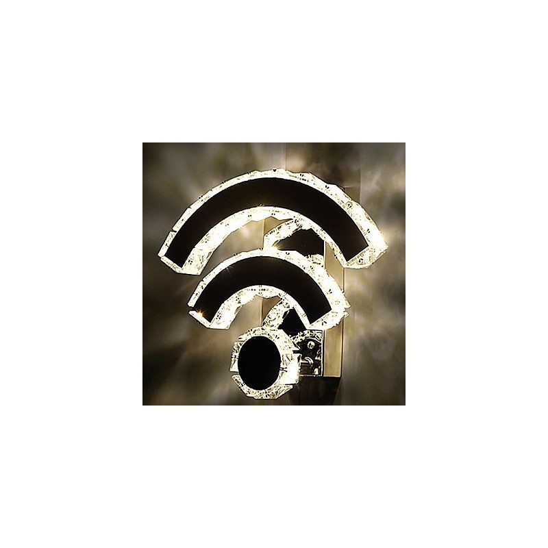 Applique da parete LED WiFi in cristallo moderno contemporaneo per letto soggiorno hotel metallo