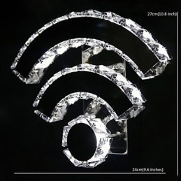 Applique da parete LED WiFi in cristallo moderno contemporaneo per letto soggiorno hotel metallo