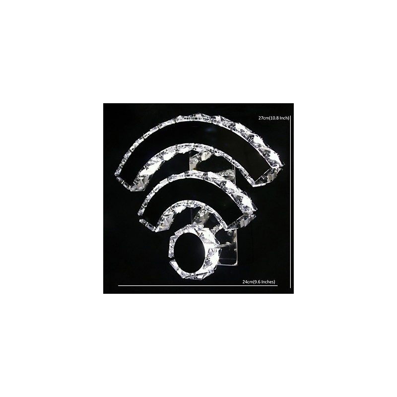 Applique da parete LED WiFi in cristallo moderno contemporaneo per letto soggiorno hotel metallo