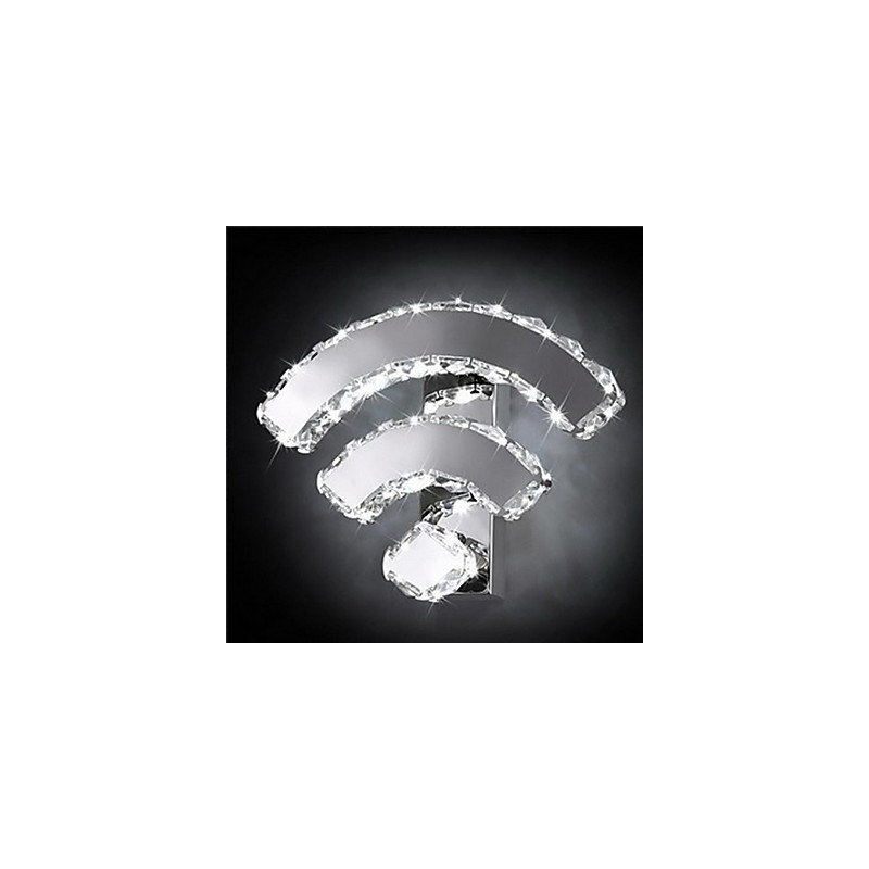 Applique da parete LED WiFi in cristallo moderno contemporaneo per letto soggiorno hotel metallo