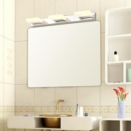 Lampada da specchio bagno LED integrato 55 cm acciaio inox e acrilico
