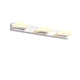 Lampada da specchio bagno LED integrato 55 cm acciaio inox e acrilico