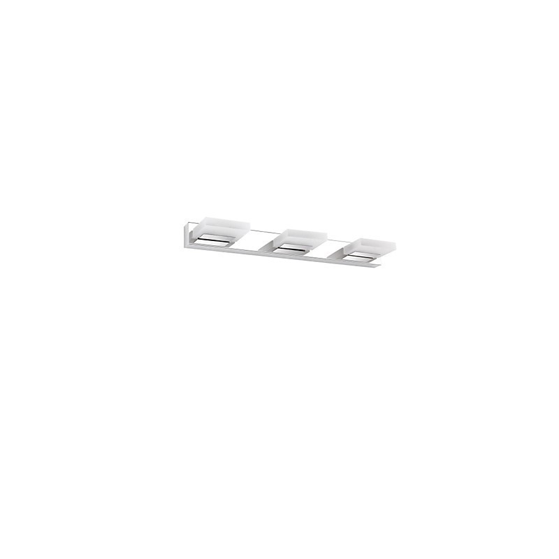 Lampada da specchio bagno LED integrato 55 cm acciaio inox e acrilico