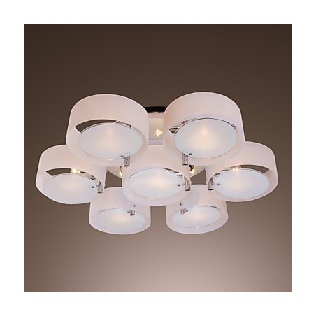 Lampadario a filo moderno contemporaneo in metallo cromato