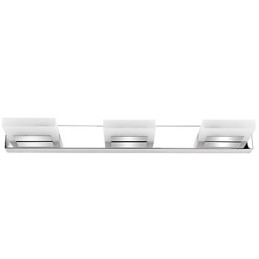 Lampada da specchio bagno LED integrato 55 cm acciaio inox e acrilico