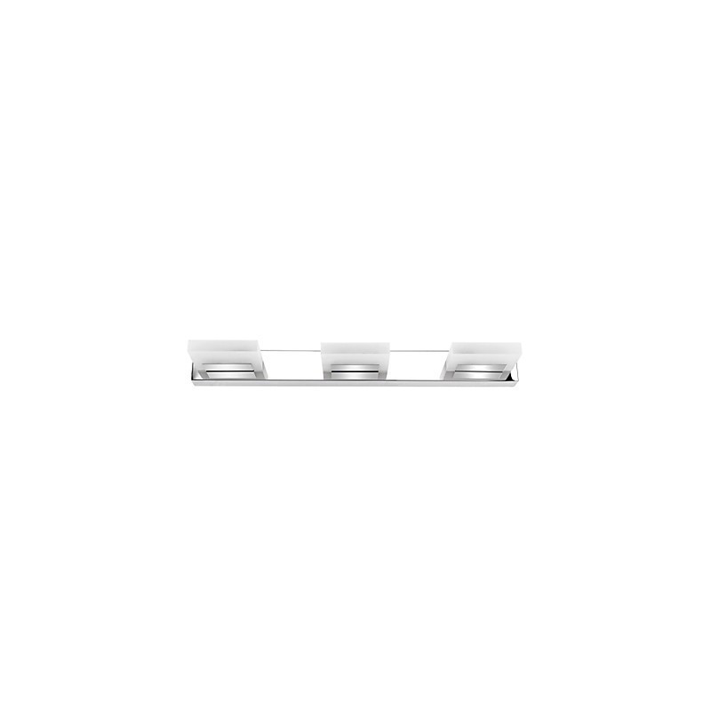 Lampada da specchio bagno LED integrato 55 cm acciaio inox e acrilico