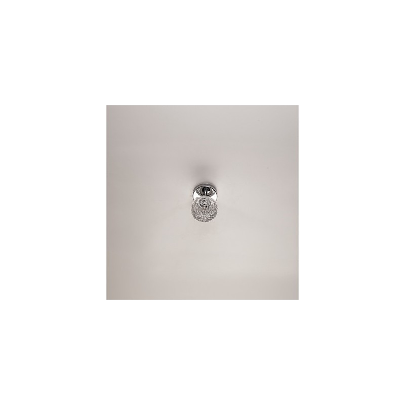 Applique da parete LED Mini Style moderna contemporanea in metallo cromato
